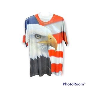 Get A Life Bald Eagle America Shirt Size: Large